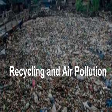 Recycling and pollution