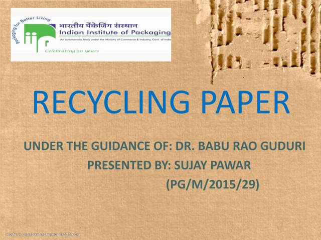 Recycling paper iip