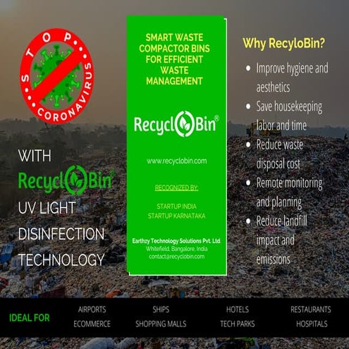 Smart waste compactor bins- Recyclobin | PDF