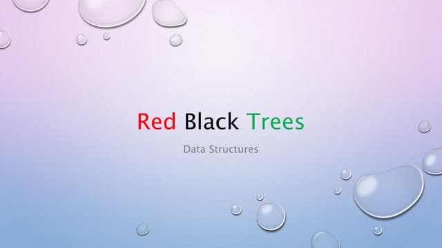 Red black trees