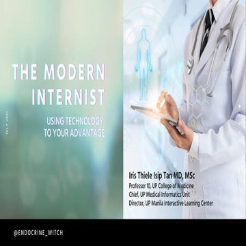 The Modern Internist: Using Technology to Your Advantage 