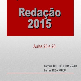 Redação aulas 25 e 26