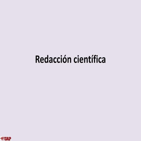 Redacción científica