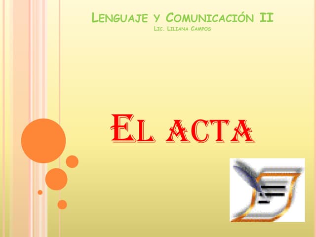 Acta y certificado