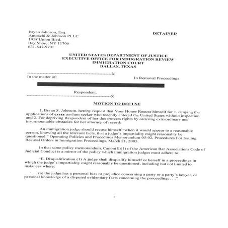 Redacted recusal | PDF