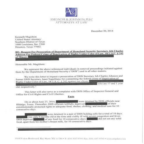 Redacted request for criminal prosecution | PDF