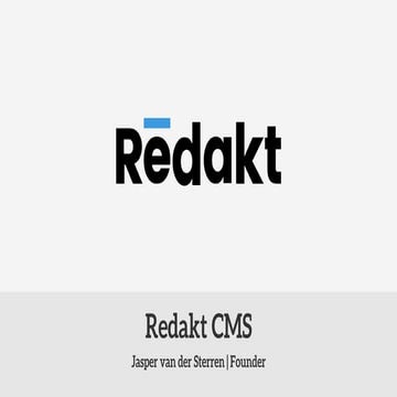 Redakt CMS Pitch Deck