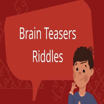 Red and Green Colorful Interactive Brain Teaser Riddle Game ...