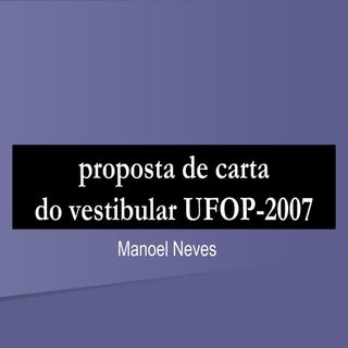 Carta Ufop 2007