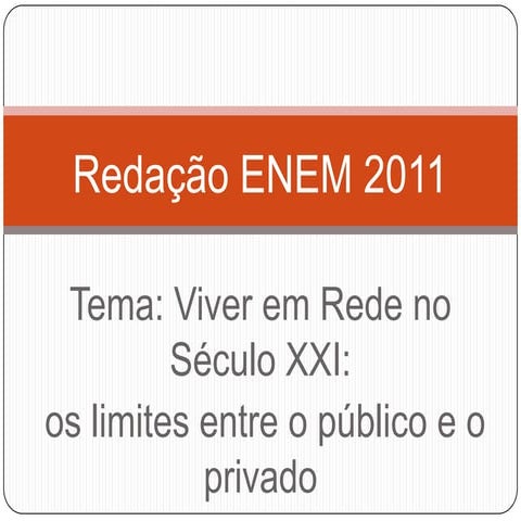Redação Enem - 2011 | PPTX