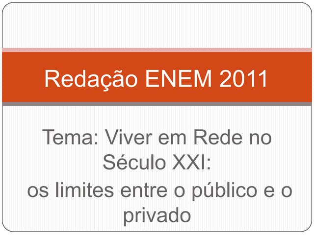 Redação Enem - 2011 | PPTX