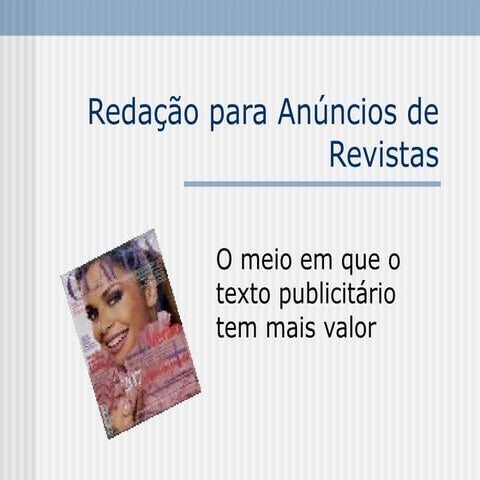 Redação para anúncios de revistas