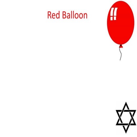 Red Balloon Poem Symbolizes Author's Jewish Faith | PPT