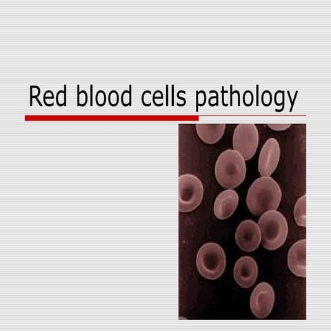 Red Blood cell pathology
