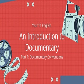 Red Blue Green Illustrative English Media Documentary Film Conventions Presen...