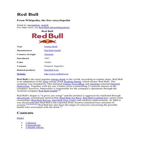 Red bull | DOCX