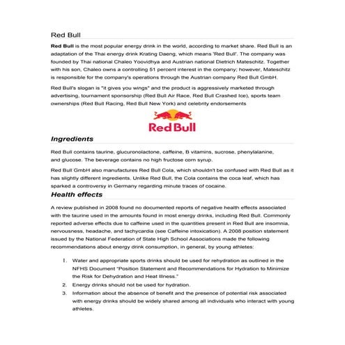 Red bull | DOC