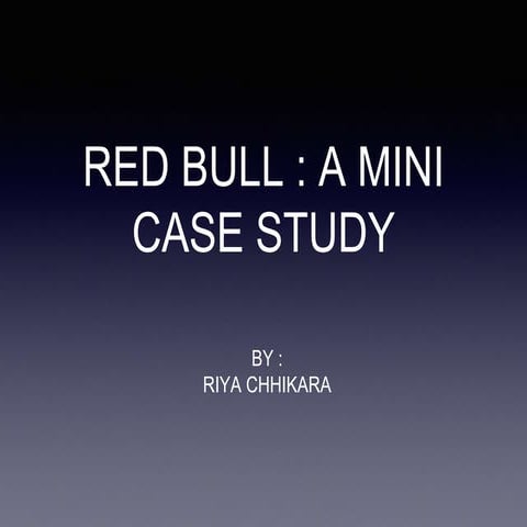 Red bull mini case study | PPTX