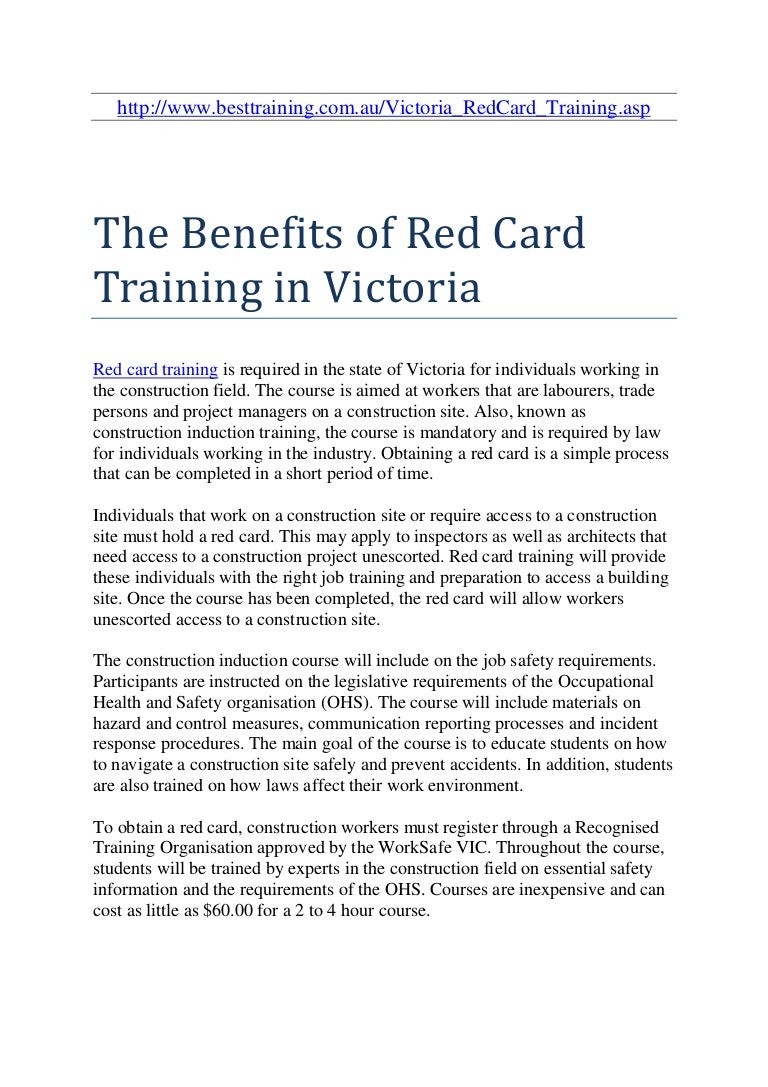 Red Card Certification Classes – LPOMS