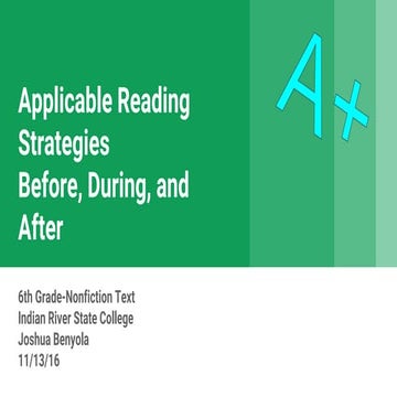 Application Reading Strategies