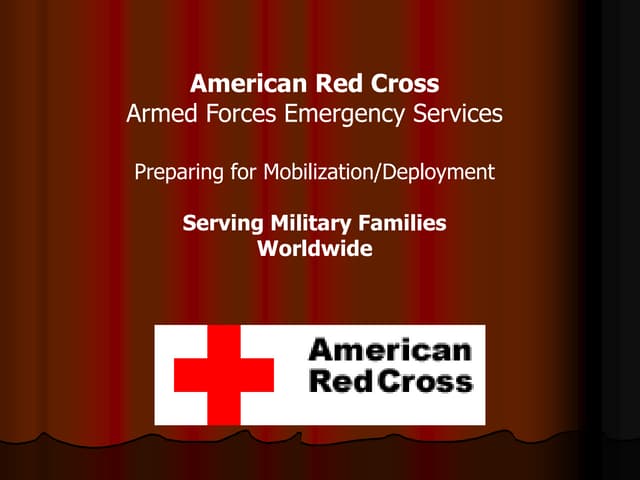 Red cross presentation from 1 March