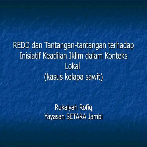 Redd dan studi kasus