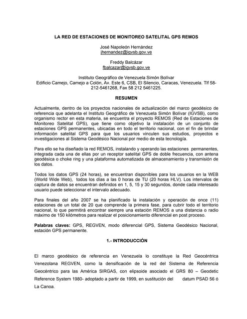 Red de estaciones de monitoreo sate...