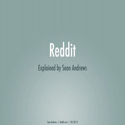 Official Reddit Keynote!