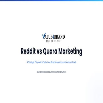 Reddit vs Quora: The Ultimate Marketing Platform Comparison | PDF