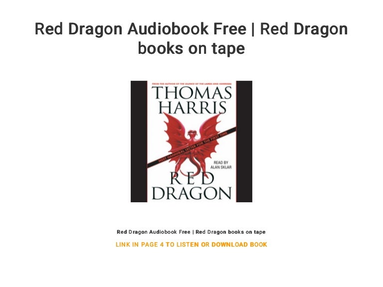 Red Dragon Audiobook Free Red Dragon books on tape