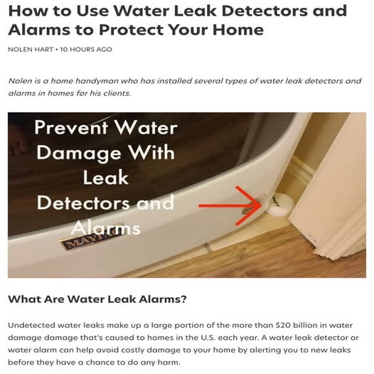 How to Use Water Leak Detectors and Alarms to Protect Your Home PDF