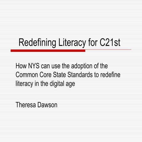 Redefining literacy