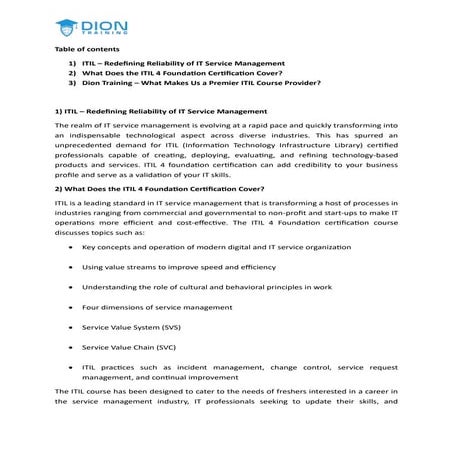 Redefining Reliability of IT Service Management