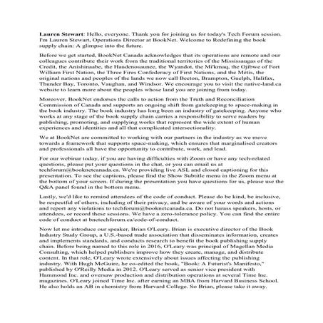 Transcript: Redefining the book supply chain: A glimpse into the future - Tec...