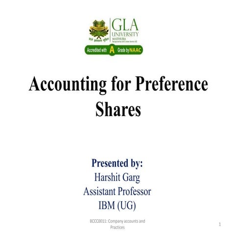 Redemption of preference share