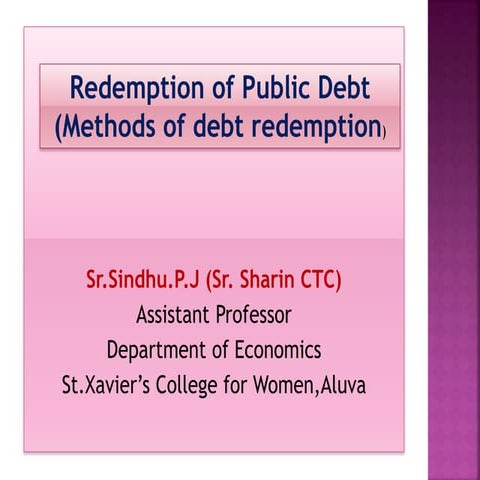 Redemption of public debt