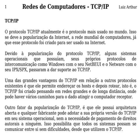 Redes - TCP/IP