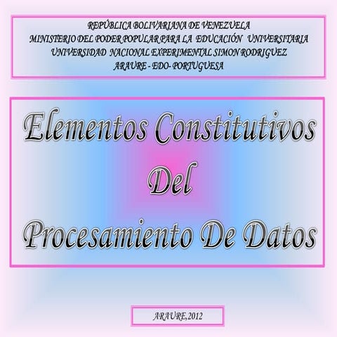Elementos Constitutivos del Procesamiento de Datos