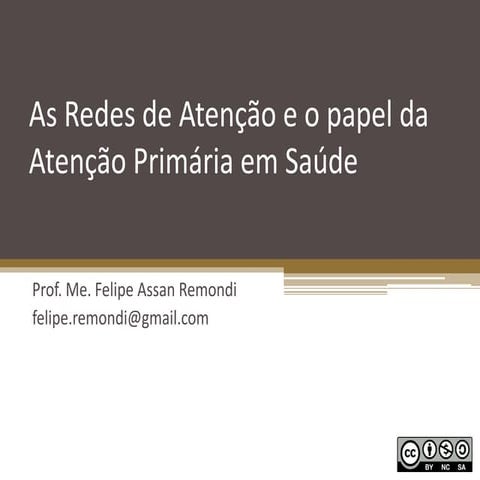 Redes de atenção à saúde