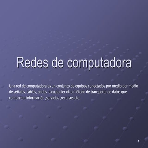 Redes de computadora
