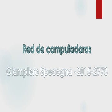 Redes de computadoras