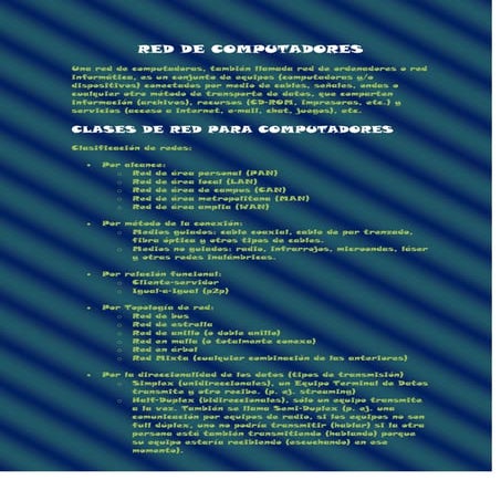 REDES DE COMPUTADORAS