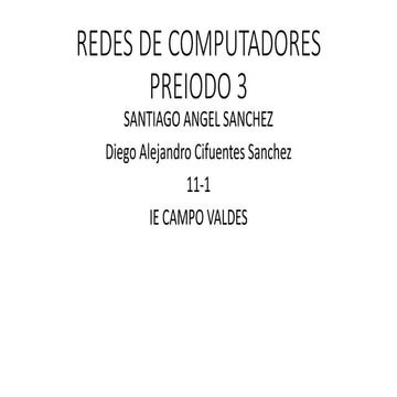 Redes de computadores preiodo 3