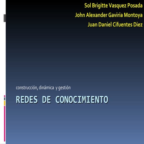 Redes de conocimiento