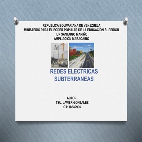 Redes electricas subterranes