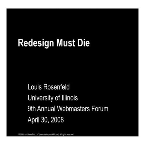 Redesign Must Die