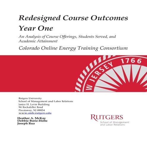 Redesigned Course Outcomes