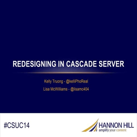 Redesign in Cascade Server