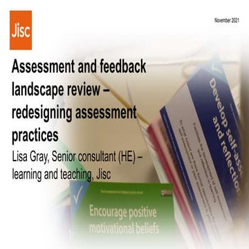 Redesigning assessment and feedback - landscape review and areas for development