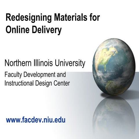 Redesigning Course Materials for Online Delivery